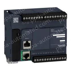TM221CE24R logic controller, Modicon M221, 24 IO, relay, Ethernet