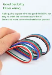 LED light connecting cable 18AWG*6 and (34/0.14TS)