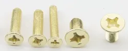 Golden Flat Head Screws M3*9