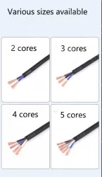 5 core 4 core 2 core sensor cable 24 AWG 5 pole