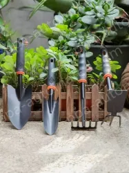 Soil shovel + five-tooth rake + dual-purpose nail rake hoe