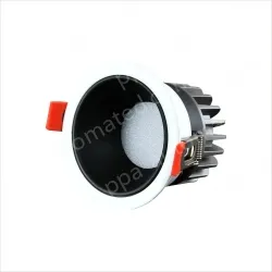 Downlight model: 7W black cup with 75mm opening 4000K Preh chip 98 graphics index + Zeford driver