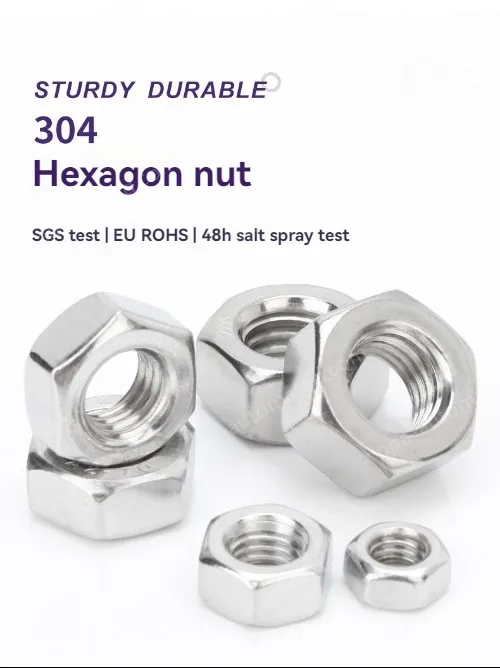 External hexagon nut 304 stainless steel-M2.6