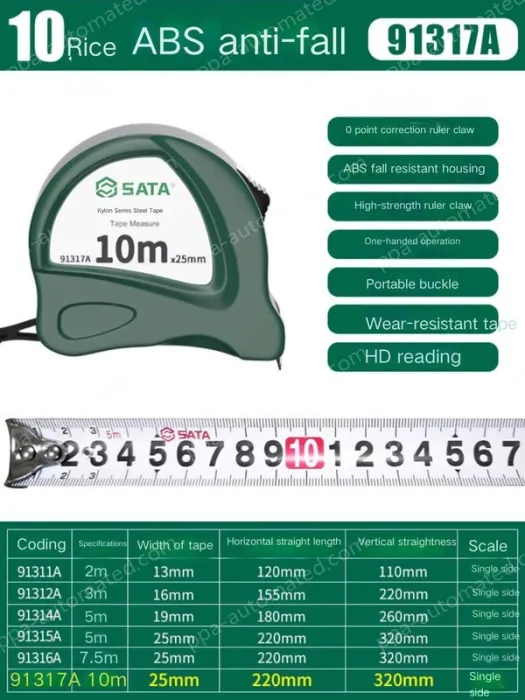 ABS drop resistance - 10 m - ruler width 25mm-91317A