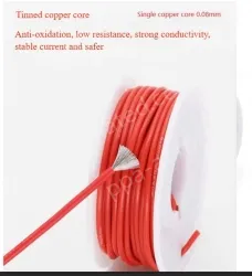 Silicone high temperature cable 28AWG Red