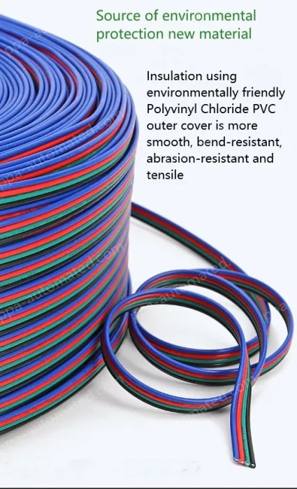 LED light connecting cable 18AWG*4 and (34/0.14TS)