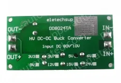 DC-DC high-voltage buck module regulated power board converters Input DC 10~80V Output 5V