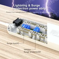 New Design 12 AC Outlets Surge Protector Power Strip