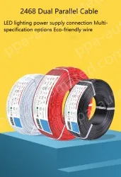 Cabinet Light Power Cord 18AWG (34/0.14TS) Black print white section