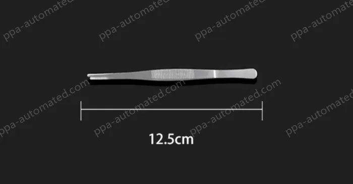 Stainless steel tweezers Straight round head (thick) 12.5cm