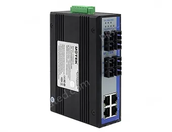 UOTEK 100M 4 Fiber Ports 4 RJ-45 Ports Industrial Switch
