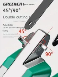 One-handed pocket 10 inch aluminum alloy hand saw with 3 saw blades