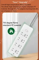 Australia 3-plug+2USB+1C Full Length 5m