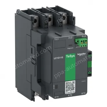 LC1G150LSEN Contactor, high power, TeSys Giga, 3P(3NO), AC-3, <=440V 150A, standard version, 200-500V AC/DC wide band coil