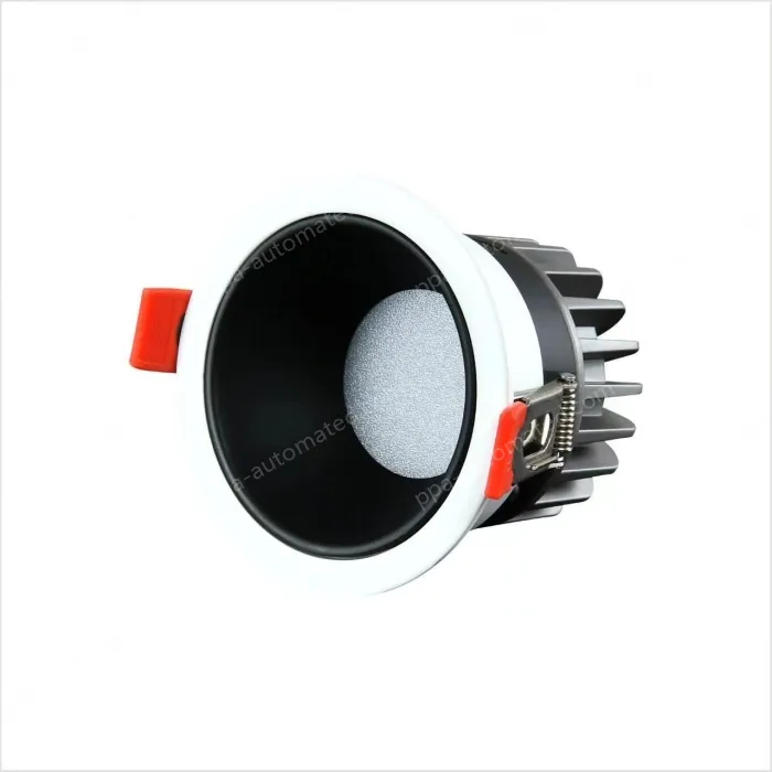 Downlight model: 7W black cup with 75mm opening 6000K Preh chip 98 graphics index + Zeford driver