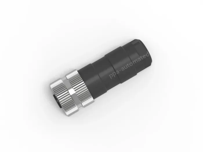 M12 8-hole female elbow connector