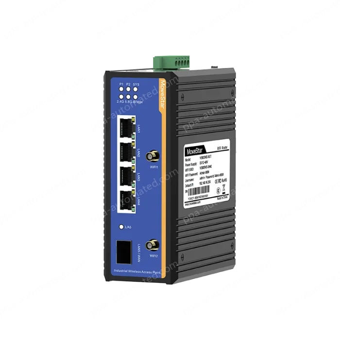 1 Port Gigabit SFP + 4 Ports Gigabit RJ45 Din-Rail Dual Band Wi-Fi6 Wireless Router