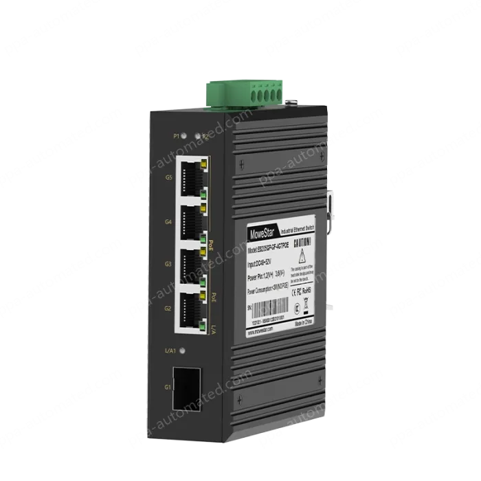 1 Port Gigabit SFP + 4 Ports Gigabit PoE RJ45 Din-Rail Unmanaged Industrial PoE Switch