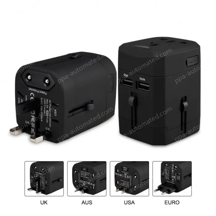 2USB travel adapter 2500mA,5V, KRUSB-WLG3327B