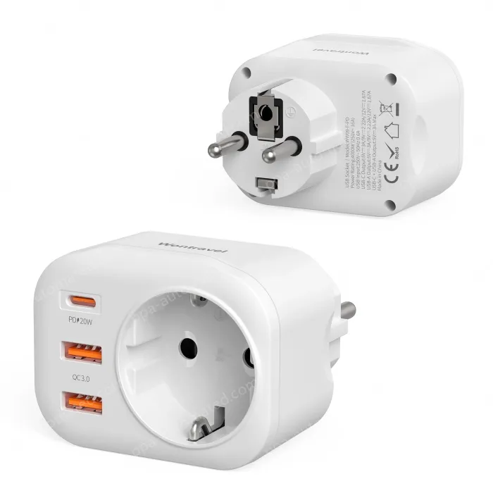 Germany France USB Wall Outlet Holder