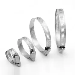 304 all steel straight hose clamp 10-16