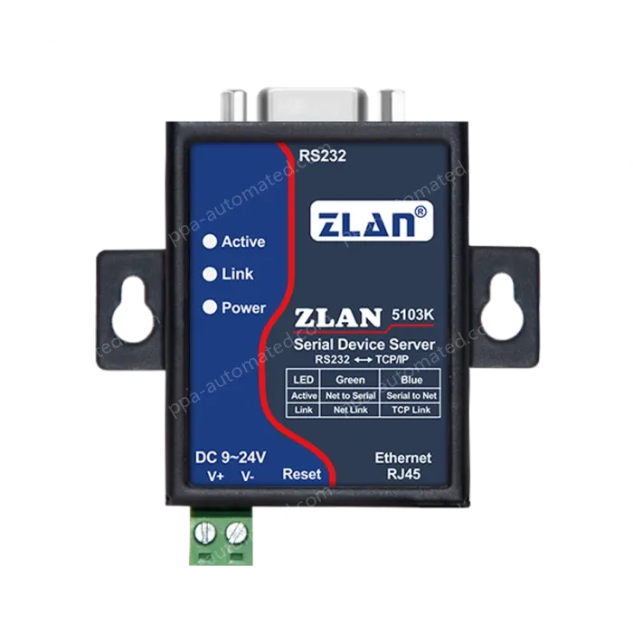 Rail/desktop serial server