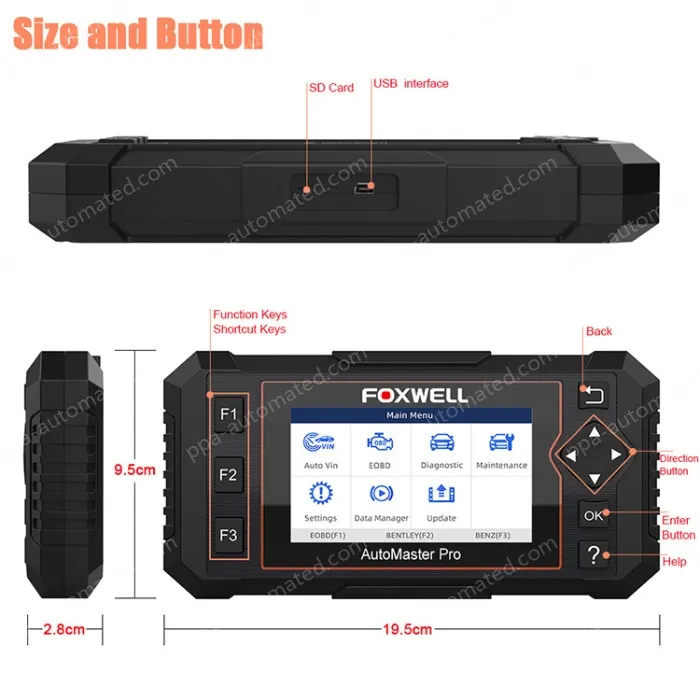 FOXWELL NT614 Elite OBD2 Tool Engine ABS SRS Airbag