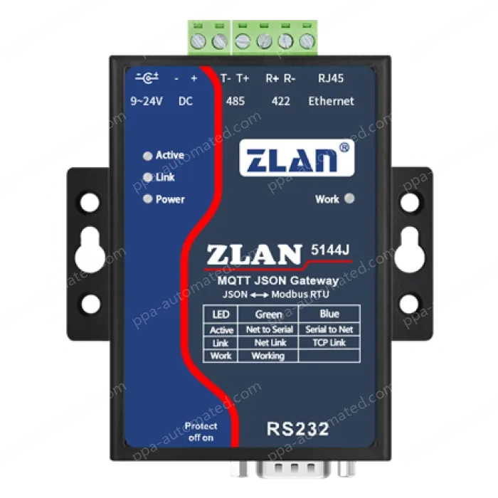 MQTT+JSON to Modbus gateway