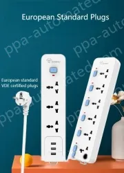 European Standard Master Switch 4-position +2USB