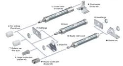 Standard Type Double Acting, Double Rod CJ2W Series &oslash;6, &oslash;10, &oslash;16